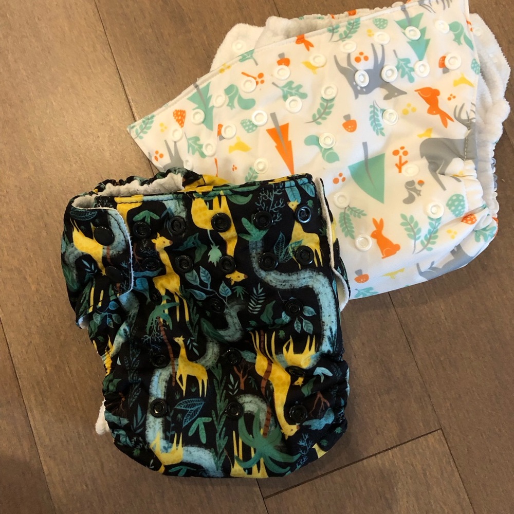 2 THIRSTIES all in one cloth diapers